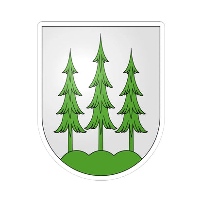 Menzingen-coat of arms (Switzerland) (Coat of Arms) STICKER Vinyl Kiss-Cut Decal 4 Inch White - The Sticker Space