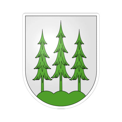 Menzingen-coat of arms (Switzerland) (Coat of Arms) STICKER Vinyl Kiss-Cut Decal 6 Inch White - The Sticker Space