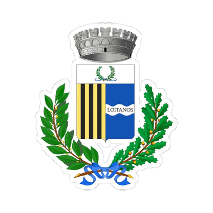 Merì-Stemma (Italy) (Coat of Arms) STICKER Vinyl Kiss-Cut Decal 4 Inch White - The Sticker Space