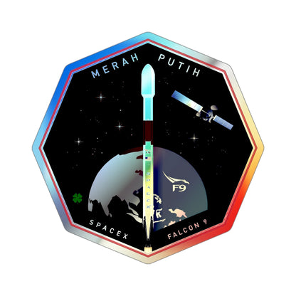 Merah Putih (SpaceX) Holographic STICKER Die-Cut Vinyl Decal-4 Inch-The Sticker Space