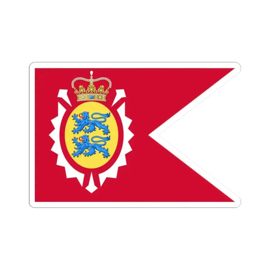 Merchant Ensign of Holstein-Gottorp Lions dexter (Denmark) STICKER Vinyl Kiss-Cut Decal 2 Inch White - The Sticker Space