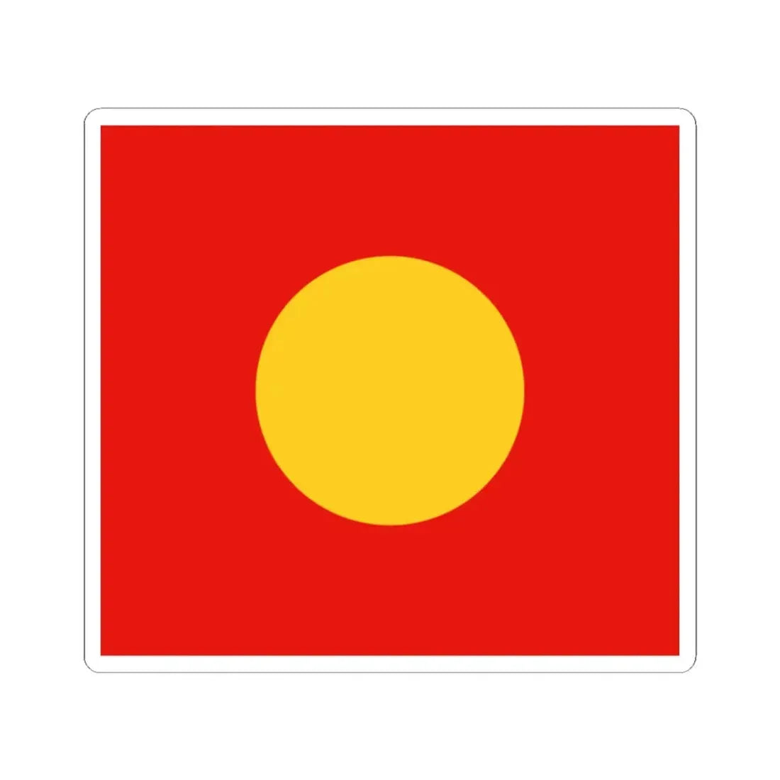 Merchant flag of the Chinese community in the Sulu Sultanate (China) STICKER Vinyl Kiss-Cut Decal 2 Inch White - The Sticker Space