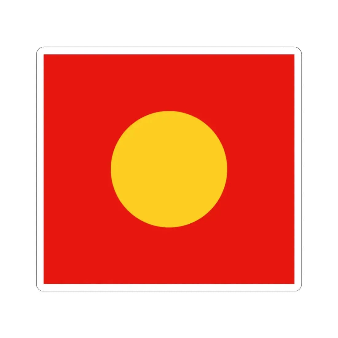 Merchant flag of the Chinese community in the Sulu Sultanate (China) STICKER Vinyl Kiss-Cut Decal 3 Inch White - The Sticker Space