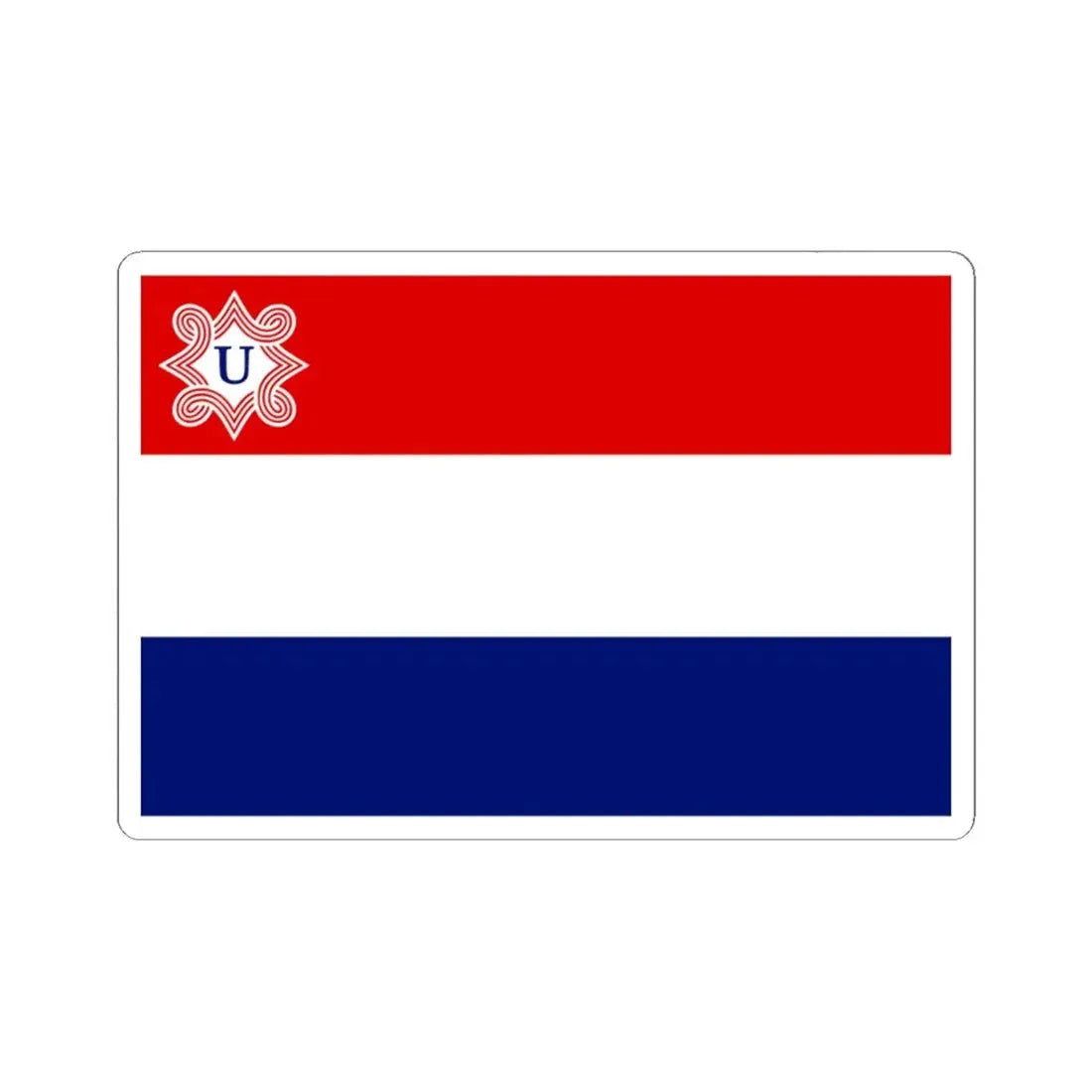 Merchant flag of the Independent State of Croatia (Croatia) STICKER Vinyl Kiss-Cut Decal 4 Inch White - The Sticker Space