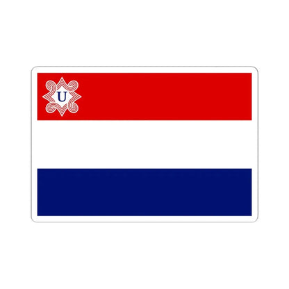 Merchant flag of the Independent State of Croatia (Croatia) STICKER Vinyl Kiss-Cut Decal 4 Inch White - The Sticker Space