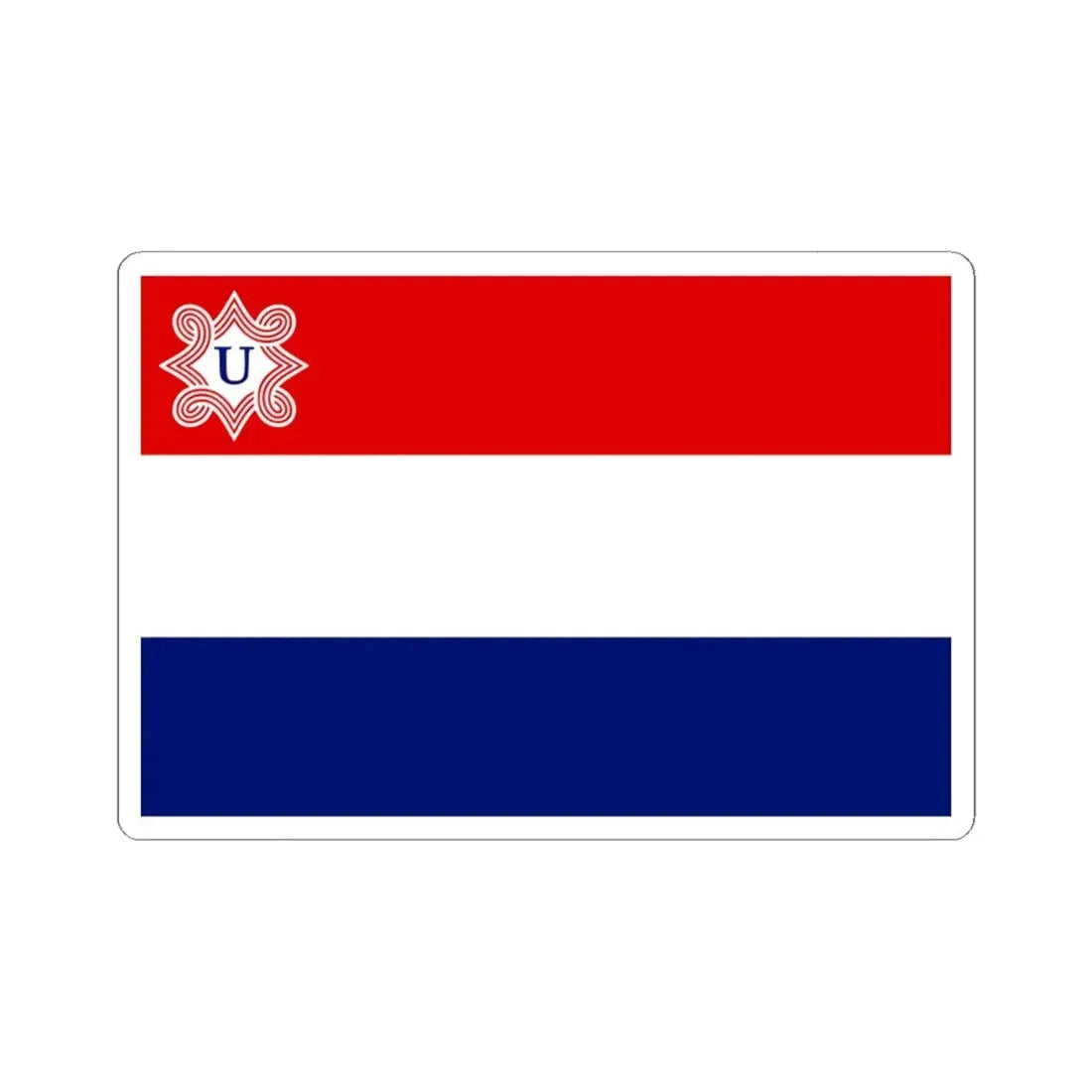 Merchant flag of the Independent State of Croatia (Croatia) STICKER Vinyl Kiss-Cut Decal 6 Inch White - The Sticker Space