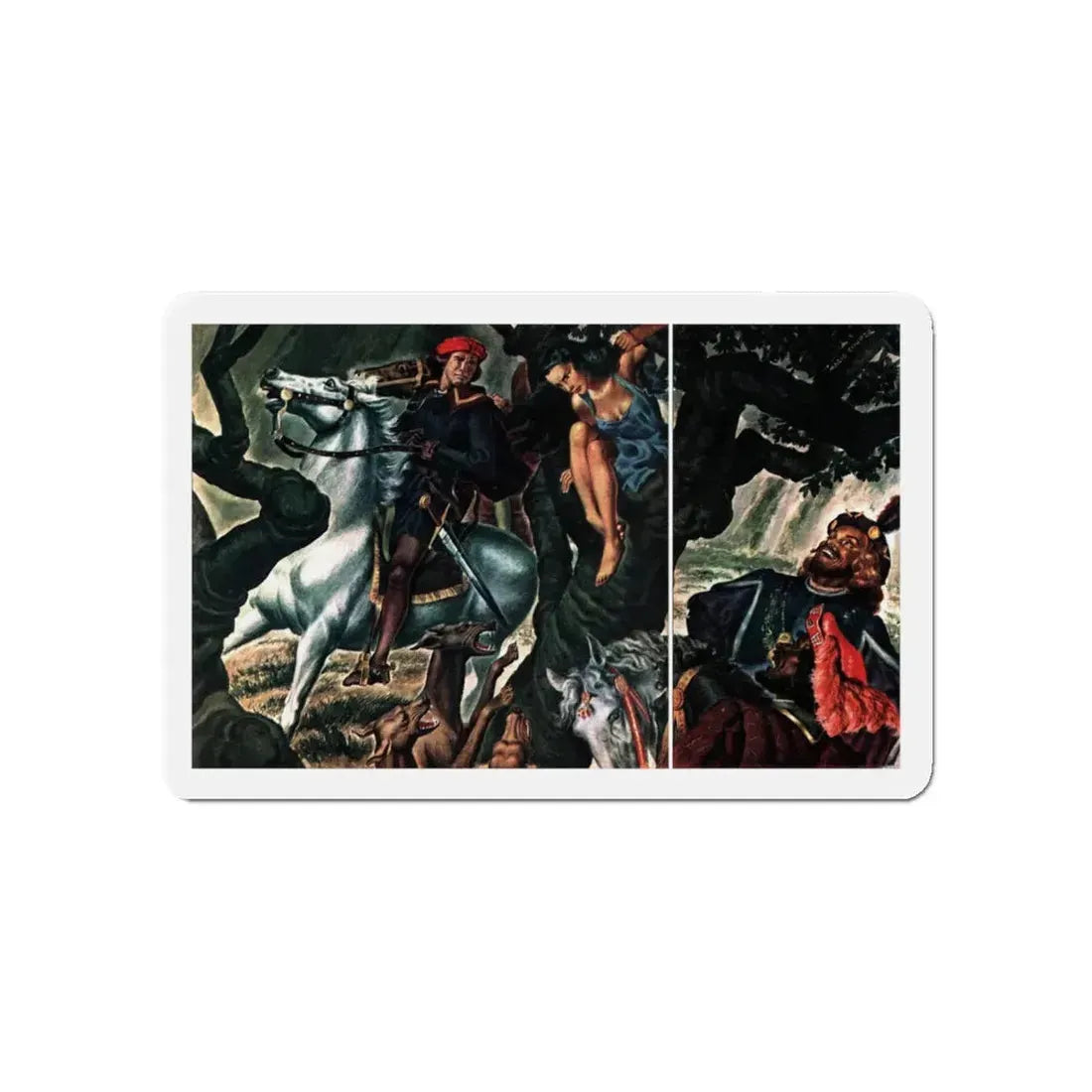 Merchant of Valor, part 2, Collier's, July 12, 1947 (Magazine Illustration) Refrigerator Magnet - The Sticker Space