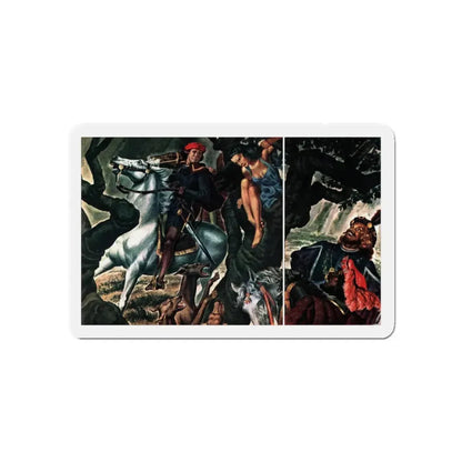 Merchant of Valor, part 2, Collier's, July 12, 1947 (Magazine Illustration) Refrigerator Magnet - The Sticker Space