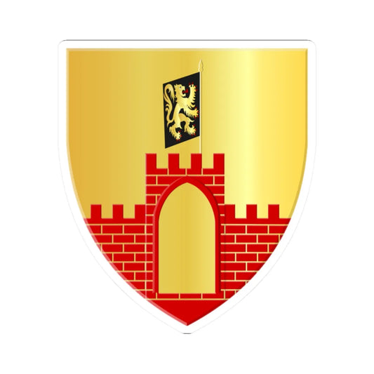 Merchtem wapen (Belgium) (Coat of Arms) STICKER Vinyl Kiss-Cut Decal 2 Inch White - The Sticker Space