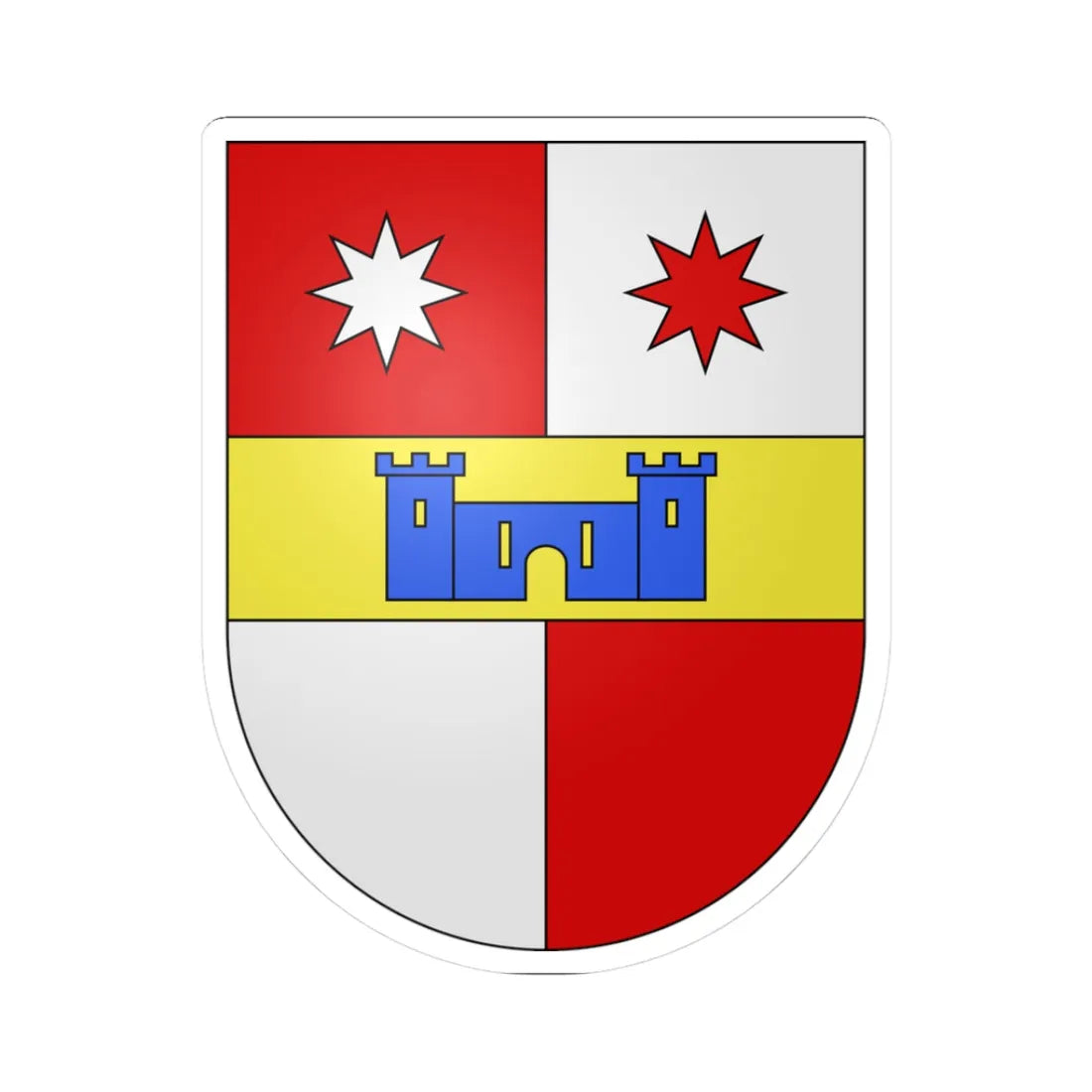 Meride-coat of arms (Switzerland) (Coat of Arms) STICKER Vinyl Kiss-Cut Decal 3 Inch White - The Sticker Space