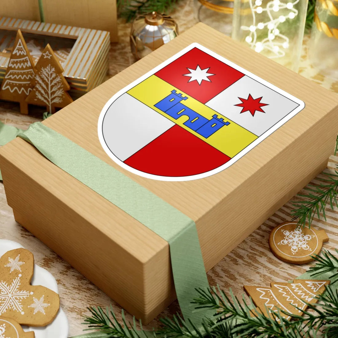 Meride-coat of arms (Switzerland) (Coat of Arms) STICKER Vinyl Kiss-Cut Decal - The Sticker Space