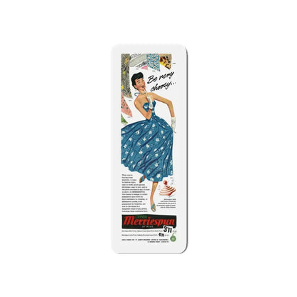 Merriespun Fabrics advertisement, 1955 (Magazine Illustration) Refrigerator Magnet - The Sticker Space