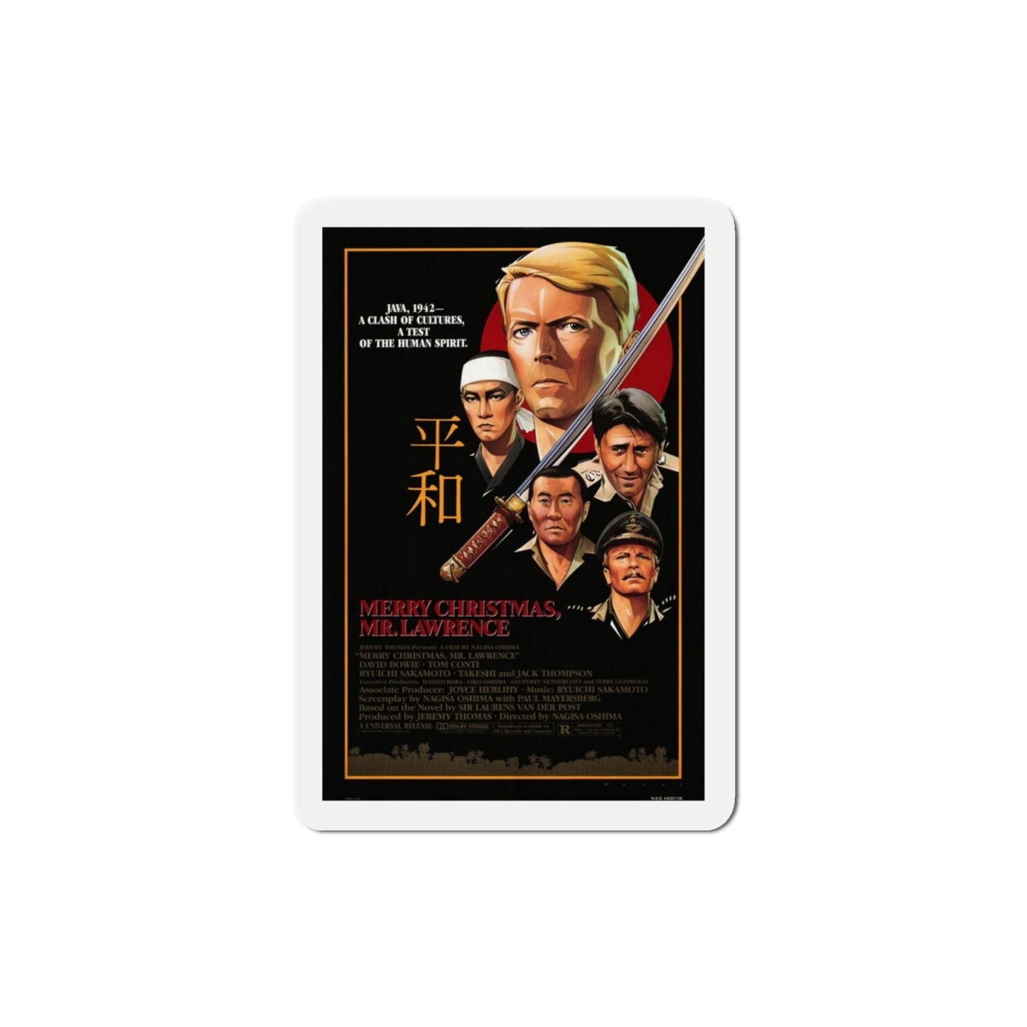 Merry Christmas, Mr Lawrence 1983 Movie Poster Die-Cut Magnet-3" x 3"-The Sticker Space