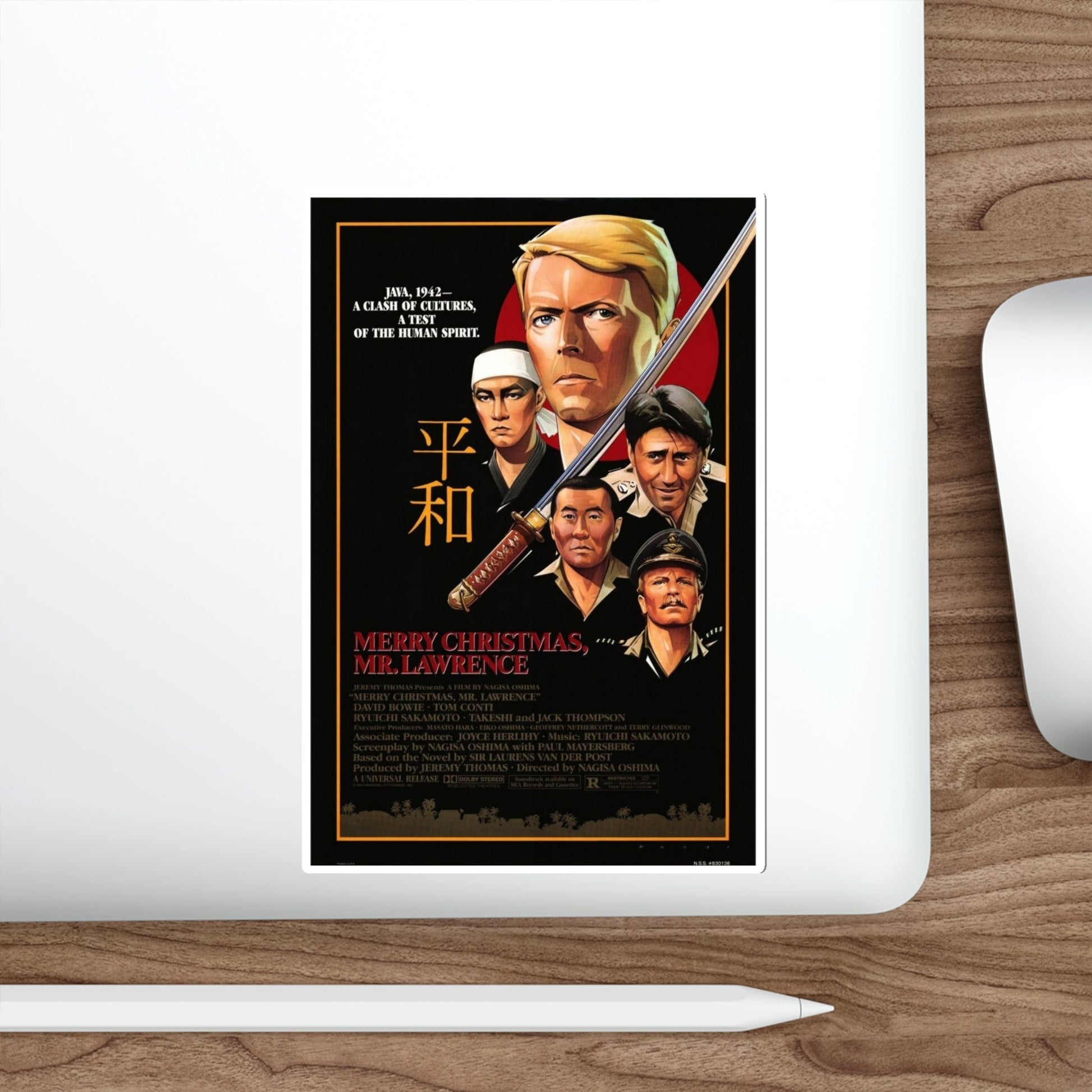 Merry Christmas, Mr Lawrence 1983 Movie Poster STICKER Vinyl Die-Cut Decal-The Sticker Space