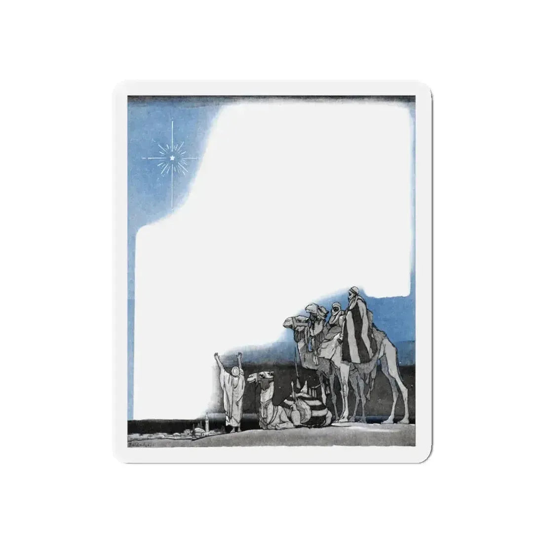 Merry Christmas on McCall Street, McCalls magazine, November 1923 (Magazine Illustration) Refrigerator Magnet 5 Inch - The Sticker Space