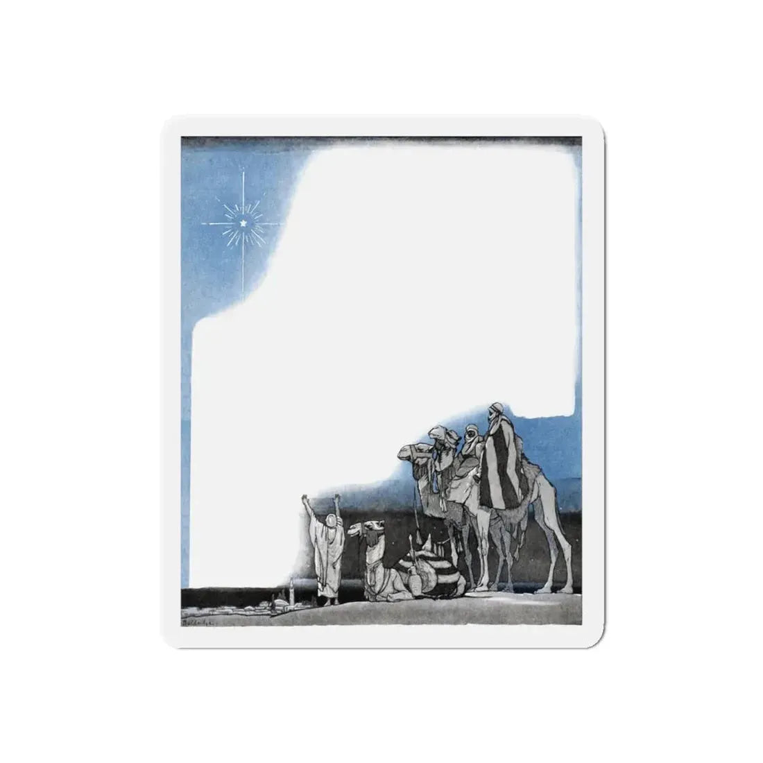 Merry Christmas on McCall Street, McCalls magazine, November 1923 (Magazine Illustration) Refrigerator Magnet - The Sticker Space