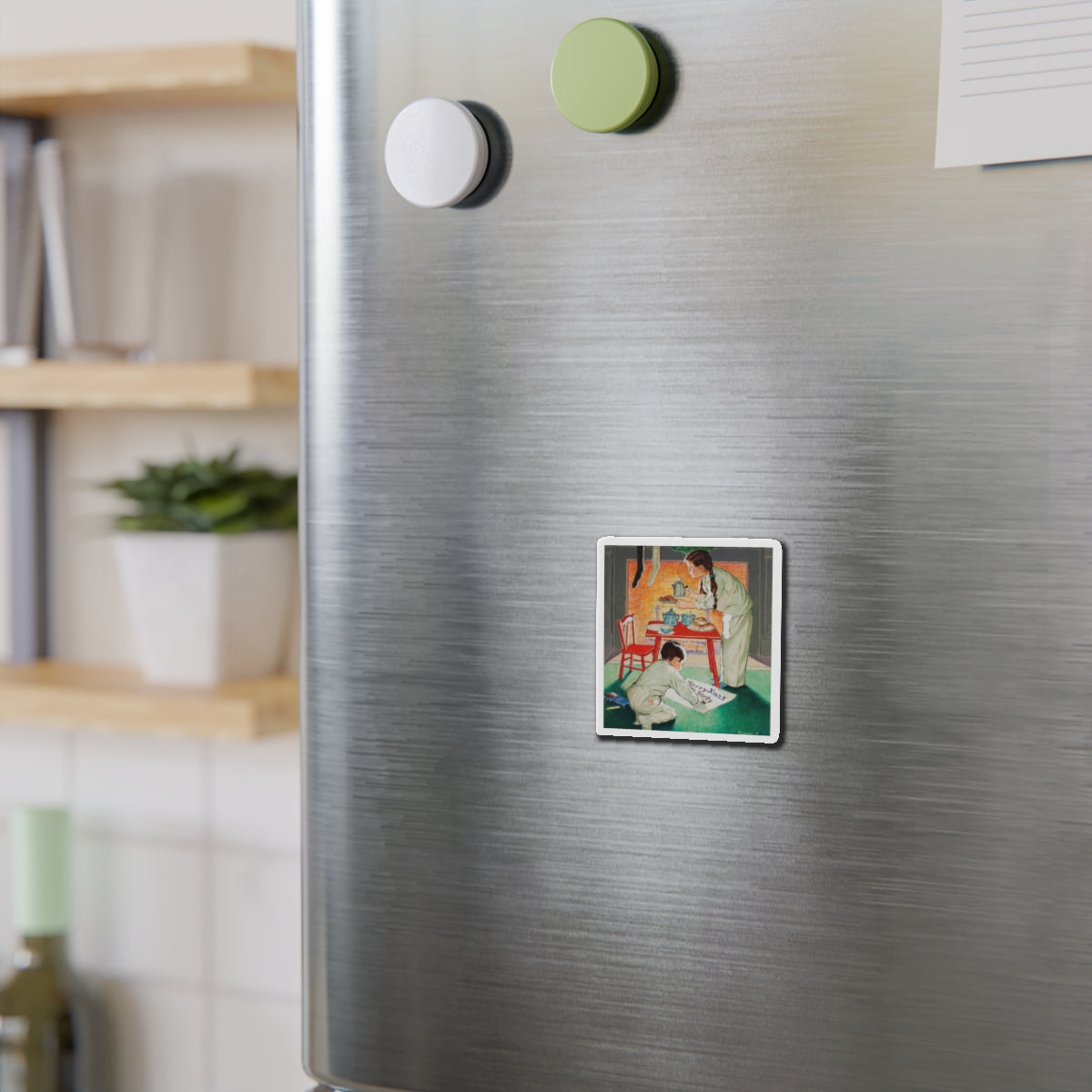 Merry Christmas Santy (Magazine Illustration) Refrigerator Magnet