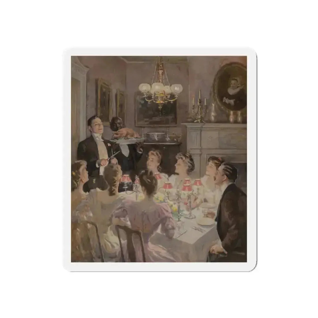 Merry Christmas, The Ladies Home Journal, December 1907 (Magazine Illustration) Refrigerator Magnet 5 Inch Die-Cut - The Sticker Space