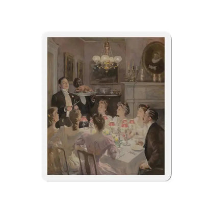 Merry Christmas, The Ladies Home Journal, December 1907 (Magazine Illustration) Refrigerator Magnet 5 Inch Die-Cut - The Sticker Space