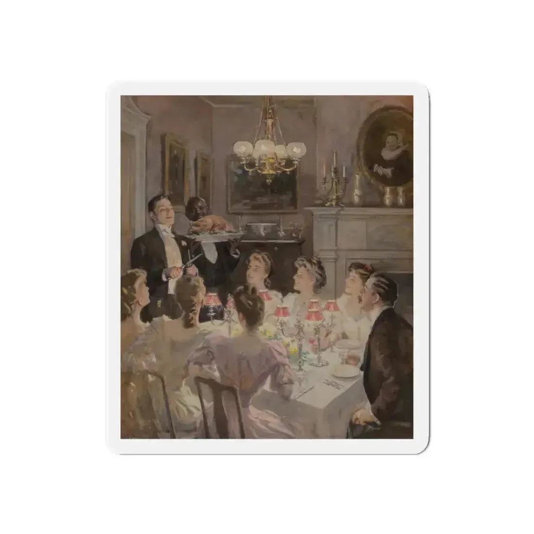 Merry Christmas, The Ladies Home Journal, December 1907 (Magazine Illustration) Refrigerator Magnet 6 Inch Die-Cut - The Sticker Space