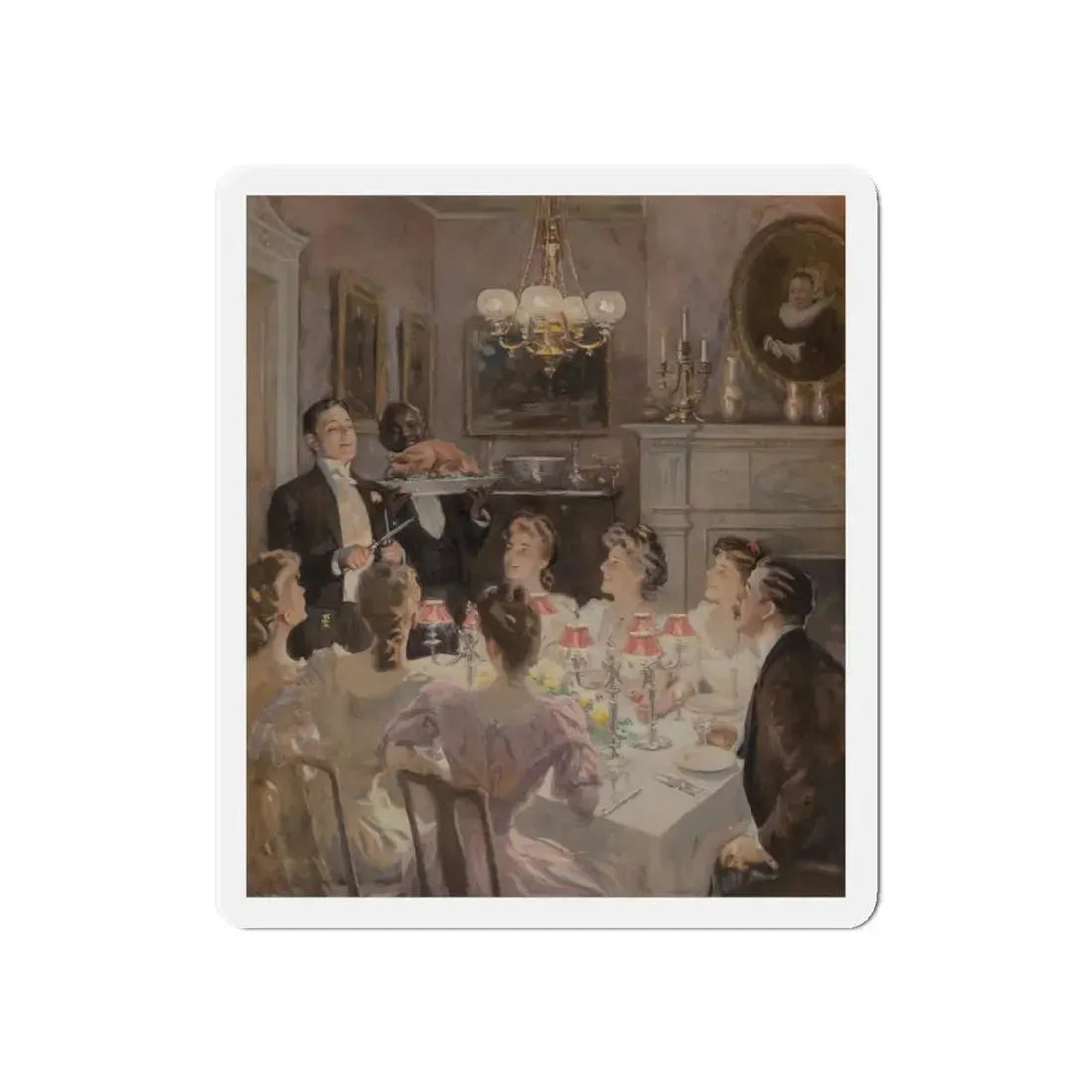 Merry Christmas, The Ladies Home Journal, December 1907 (Magazine Illustration) Refrigerator Magnet - The Sticker Space