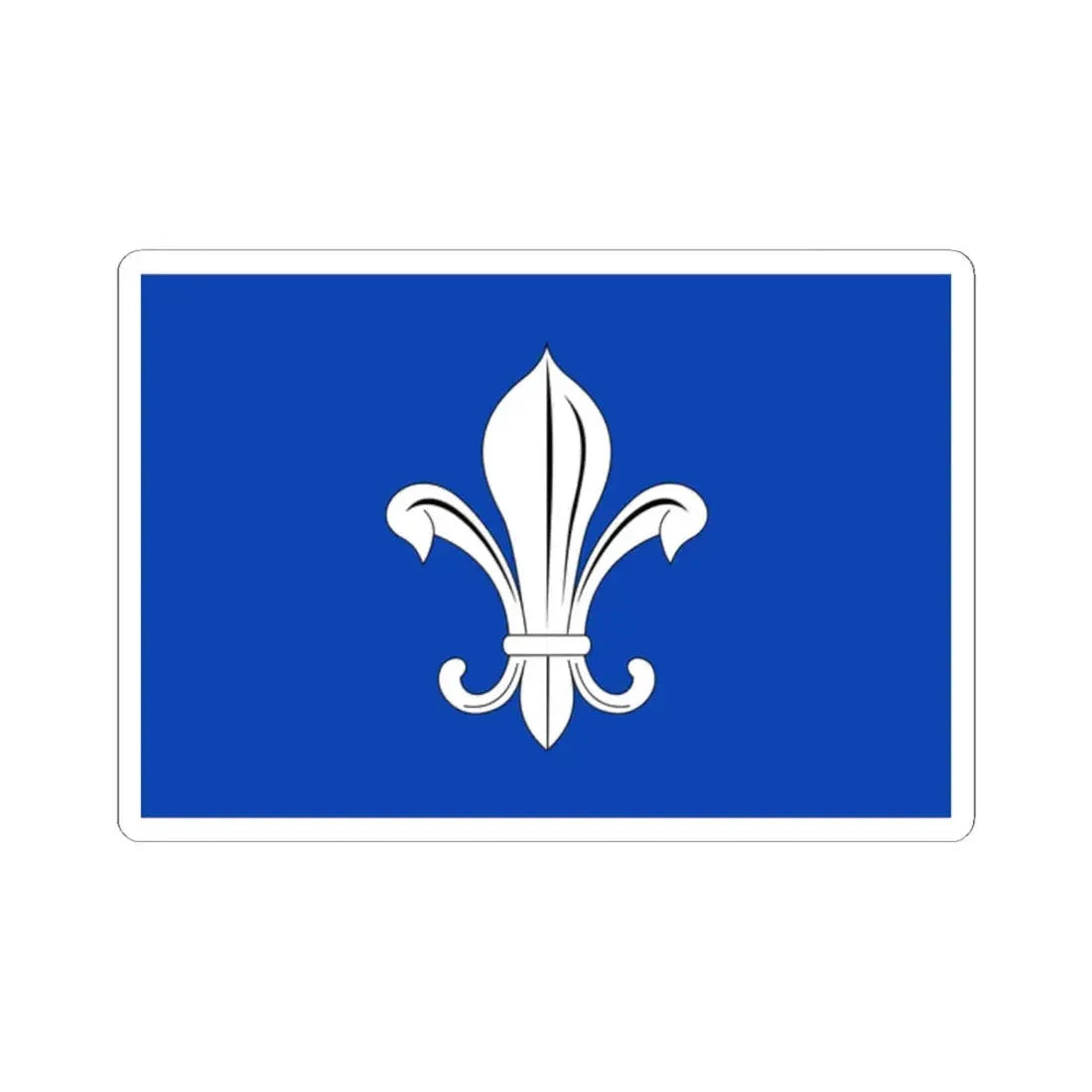 Mesen vlag (Belgium) STICKER Vinyl Kiss-Cut Decal 2 Inch White - The Sticker Space