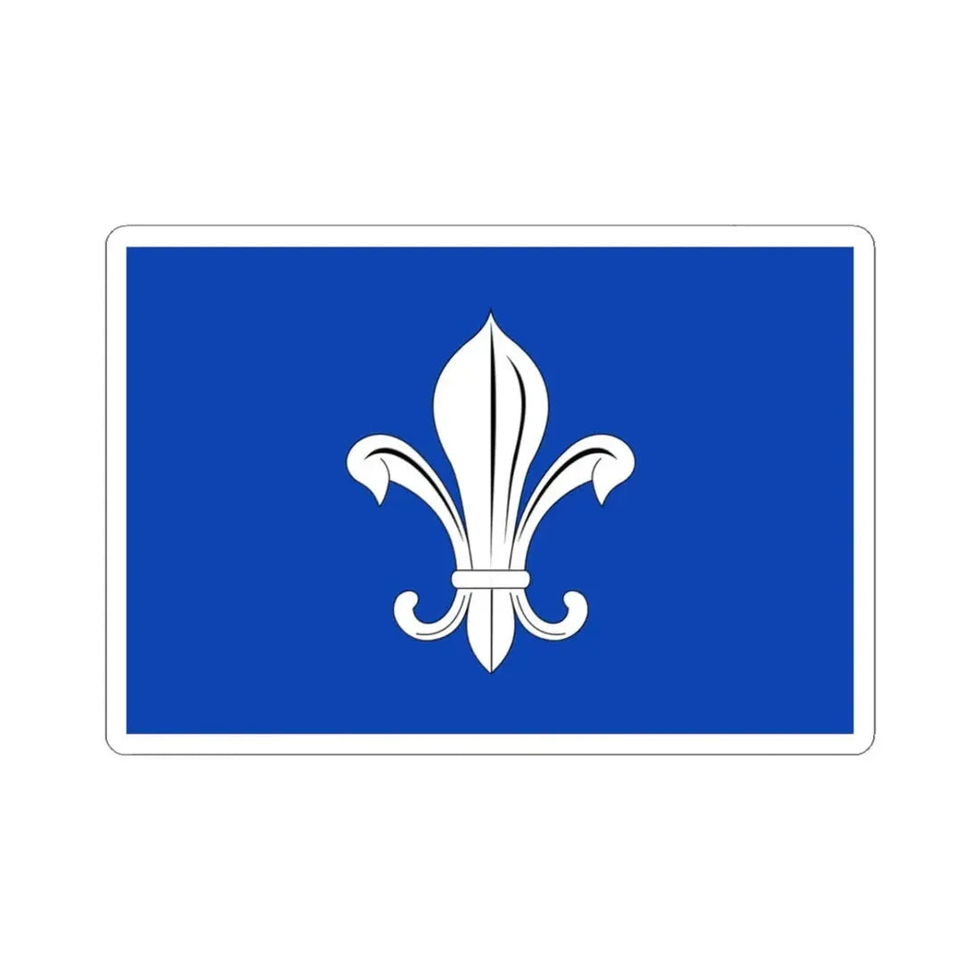 Mesen vlag (Belgium) STICKER Vinyl Kiss-Cut Decal 3 Inch White - The Sticker Space