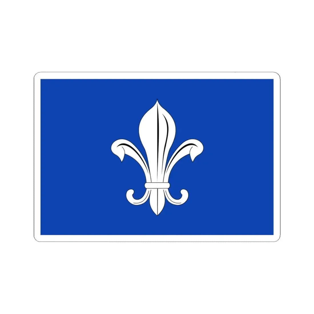 Mesen vlag (Belgium) STICKER Vinyl Kiss-Cut Decal 4 Inch White - The Sticker Space