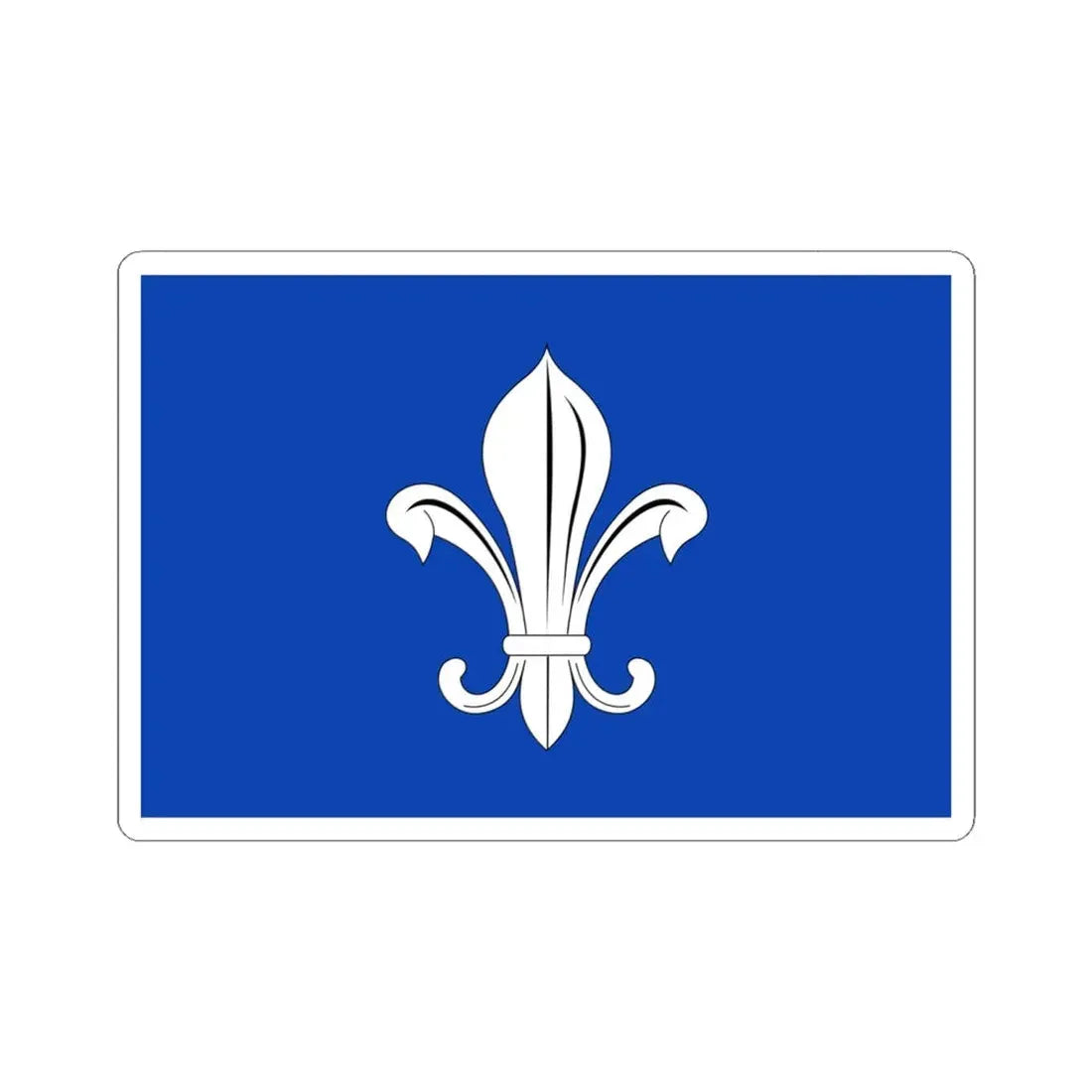 Mesen vlag (Belgium) STICKER Vinyl Kiss-Cut Decal 6 Inch White - The Sticker Space