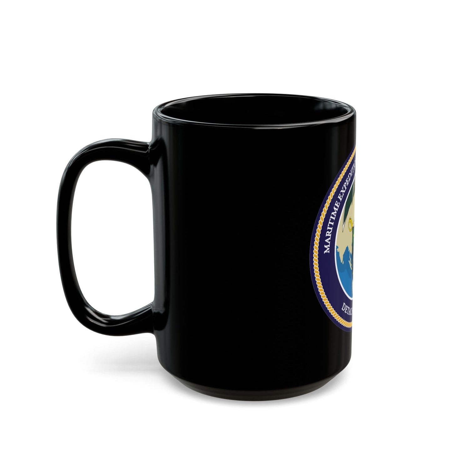 MESG 1 Det Guam Maritime Expeditionary Security Group One (U.S. Navy) Black Coffee Mug-The Sticker Space