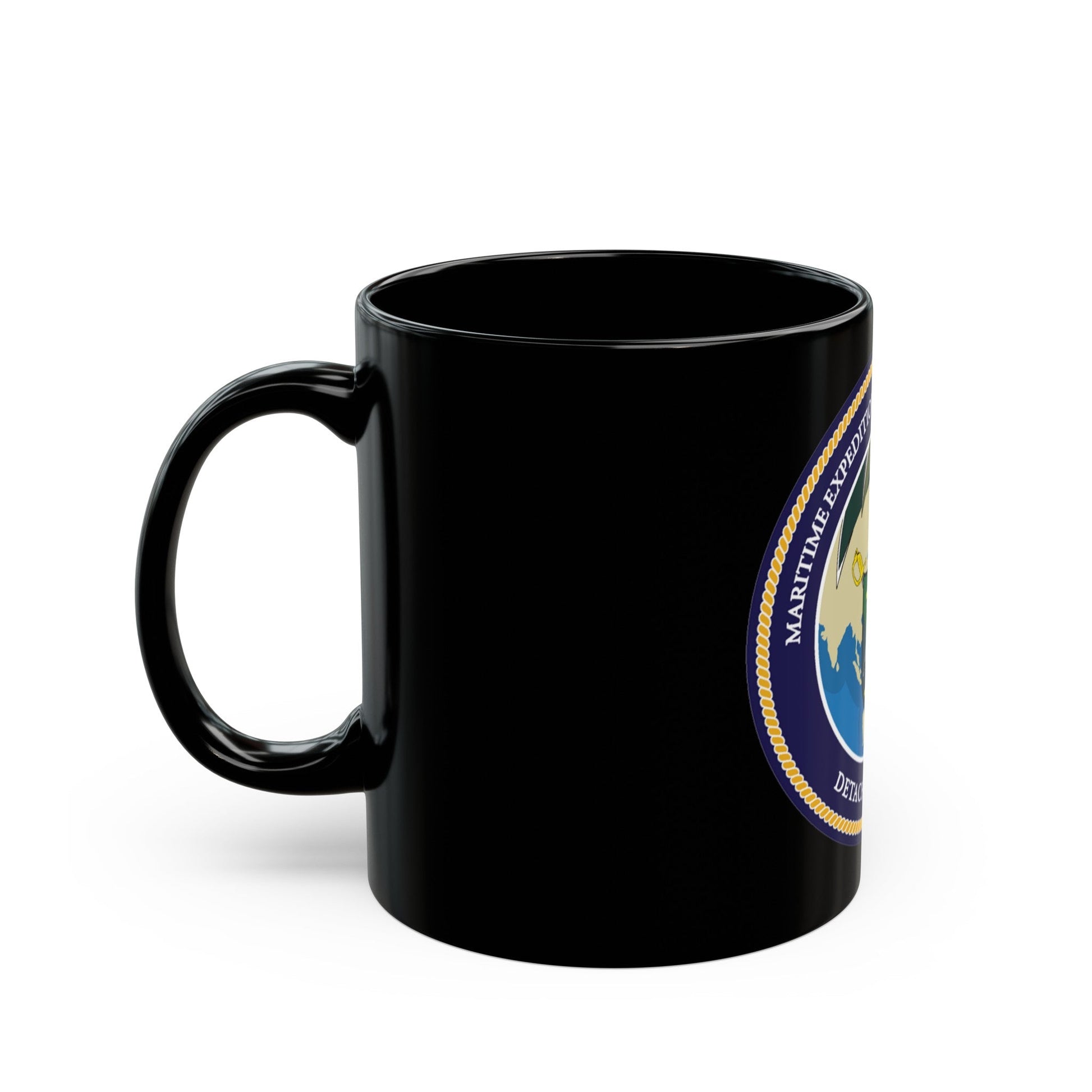 MESG 1 Det Guam Maritime Expeditionary Security Group One (U.S. Navy) Black Coffee Mug-The Sticker Space