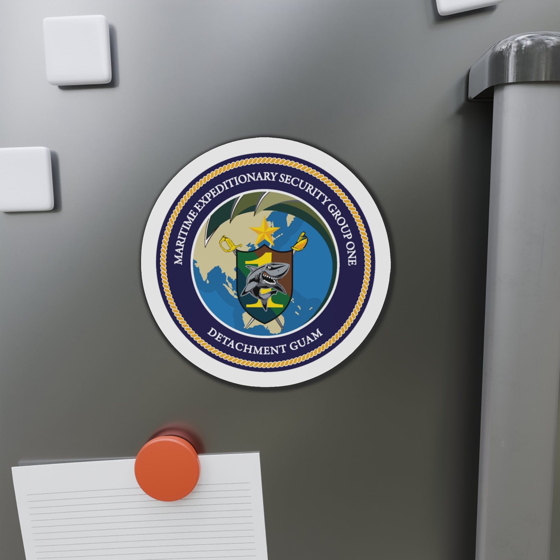 MESG 1 Det Guam Maritime Expeditionary Security Group One (U.S. Navy) Die-Cut Magnet-The Sticker Space