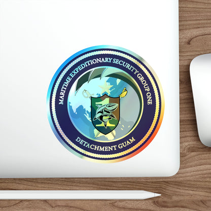 MESG 1 Det Guam Maritime Expeditionary Security Group One (U.S. Navy) Holographic STICKER Die-Cut Vinyl Decal-The Sticker Space