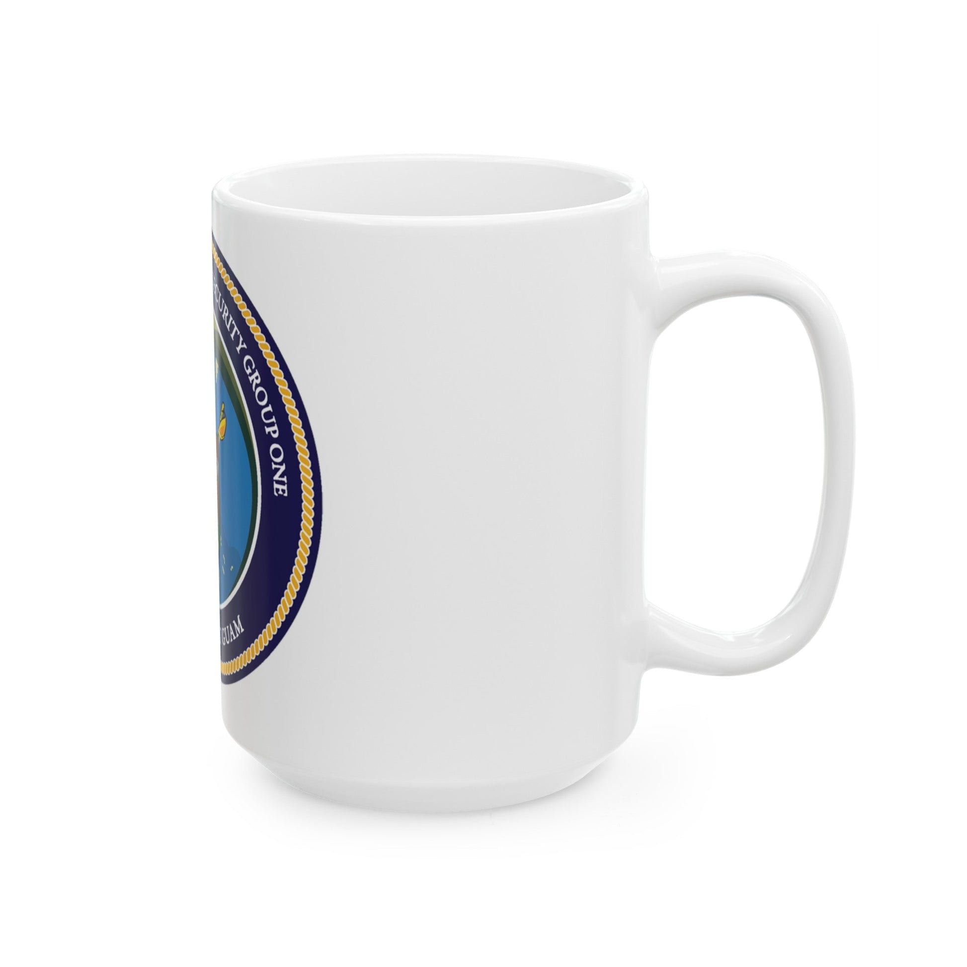 MESG 1 Det Guam Maritime Expeditionary Security Group One (U.S. Navy) White Coffee Mug-The Sticker Space