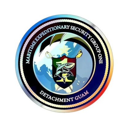 MESG 1 Det Guam Maritime Expeditionary Security Group One (U.S. Navy) Holographic STICKER Die-Cut Vinyl Decal 2 Inch Holographic - The Sticker Space