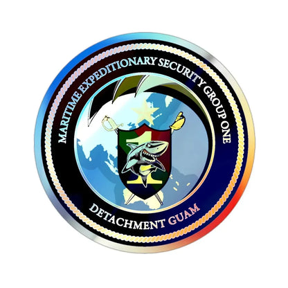 MESG 1 Det Guam Maritime Expeditionary Security Group One (U.S. Navy) Holographic STICKER Die-Cut Vinyl Decal - The Sticker Space
