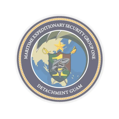 MESG 1 Det Guam Maritime Expeditionary Security Group One (U.S. Navy) STICKER Vinyl Kiss-Cut Decal 2 Inch Transparent - The Sticker Space