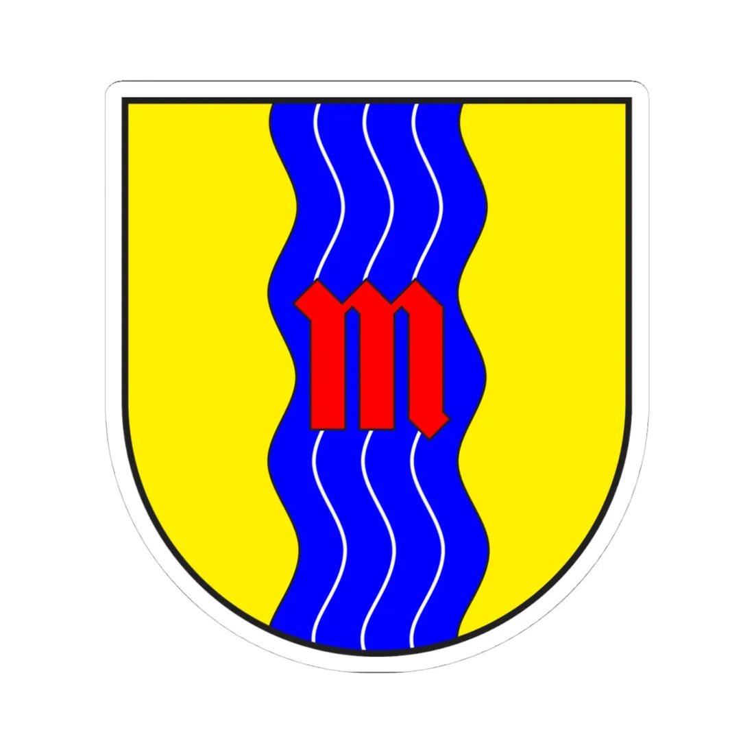 Mesocco Kreis wappen (Switzerland) (Coat of Arms) STICKER Vinyl Kiss-Cut Decal 4 Inch White - The Sticker Space