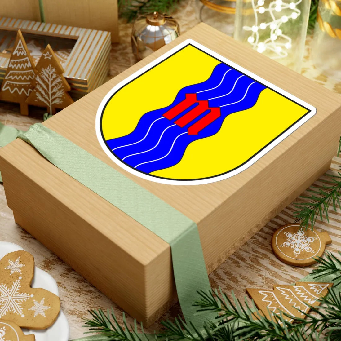 Mesocco Kreis wappen (Switzerland) (Coat of Arms) STICKER Vinyl Kiss-Cut Decal - The Sticker Space