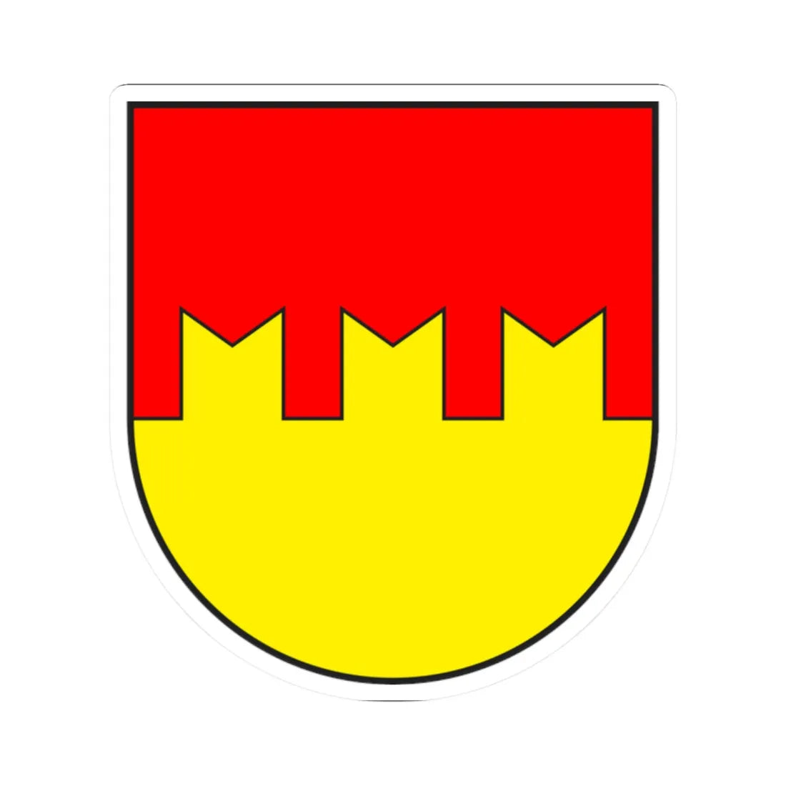 Mesocco wappen (Switzerland) (Coat of Arms) STICKER Vinyl Kiss-Cut Decal 2 Inch White - The Sticker Space