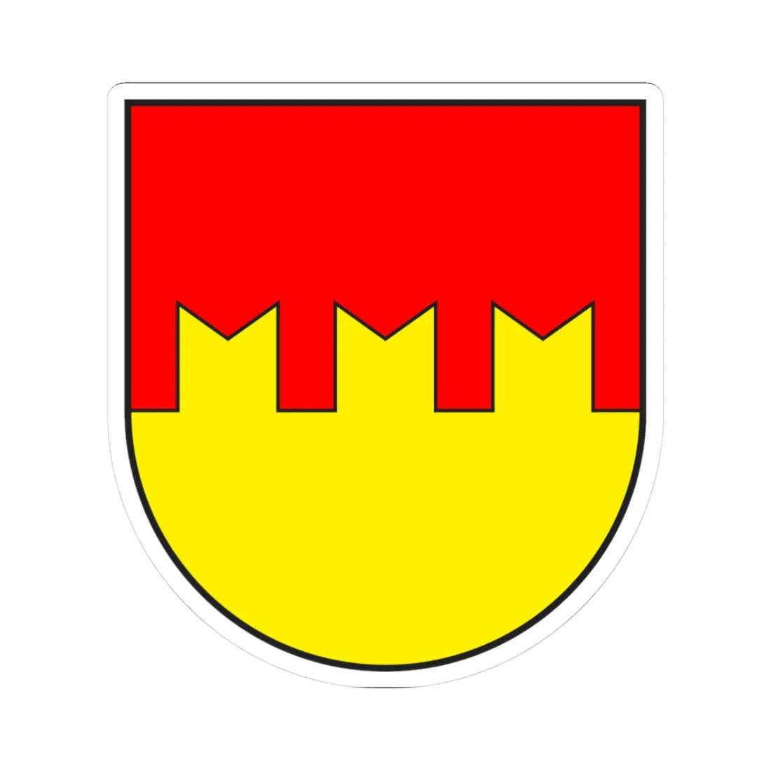 Mesocco wappen (Switzerland) (Coat of Arms) STICKER Vinyl Kiss-Cut Decal 3 Inch White - The Sticker Space