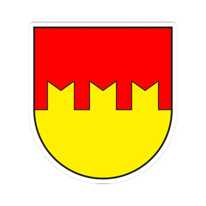 Mesocco wappen (Switzerland) (Coat of Arms) STICKER Vinyl Kiss-Cut Decal 3 Inch White - The Sticker Space