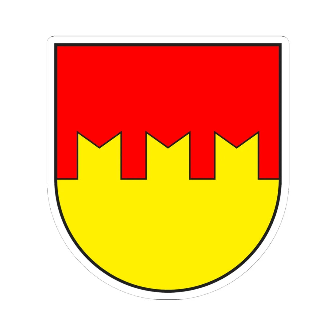 Mesocco wappen (Switzerland) (Coat of Arms) STICKER Vinyl Kiss-Cut Decal 4 Inch White - The Sticker Space