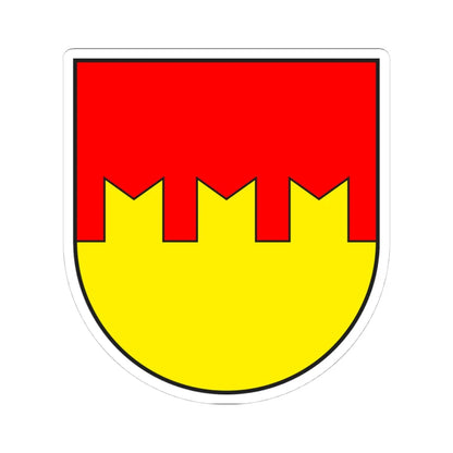 Mesocco wappen (Switzerland) (Coat of Arms) STICKER Vinyl Kiss-Cut Decal 4 Inch White - The Sticker Space