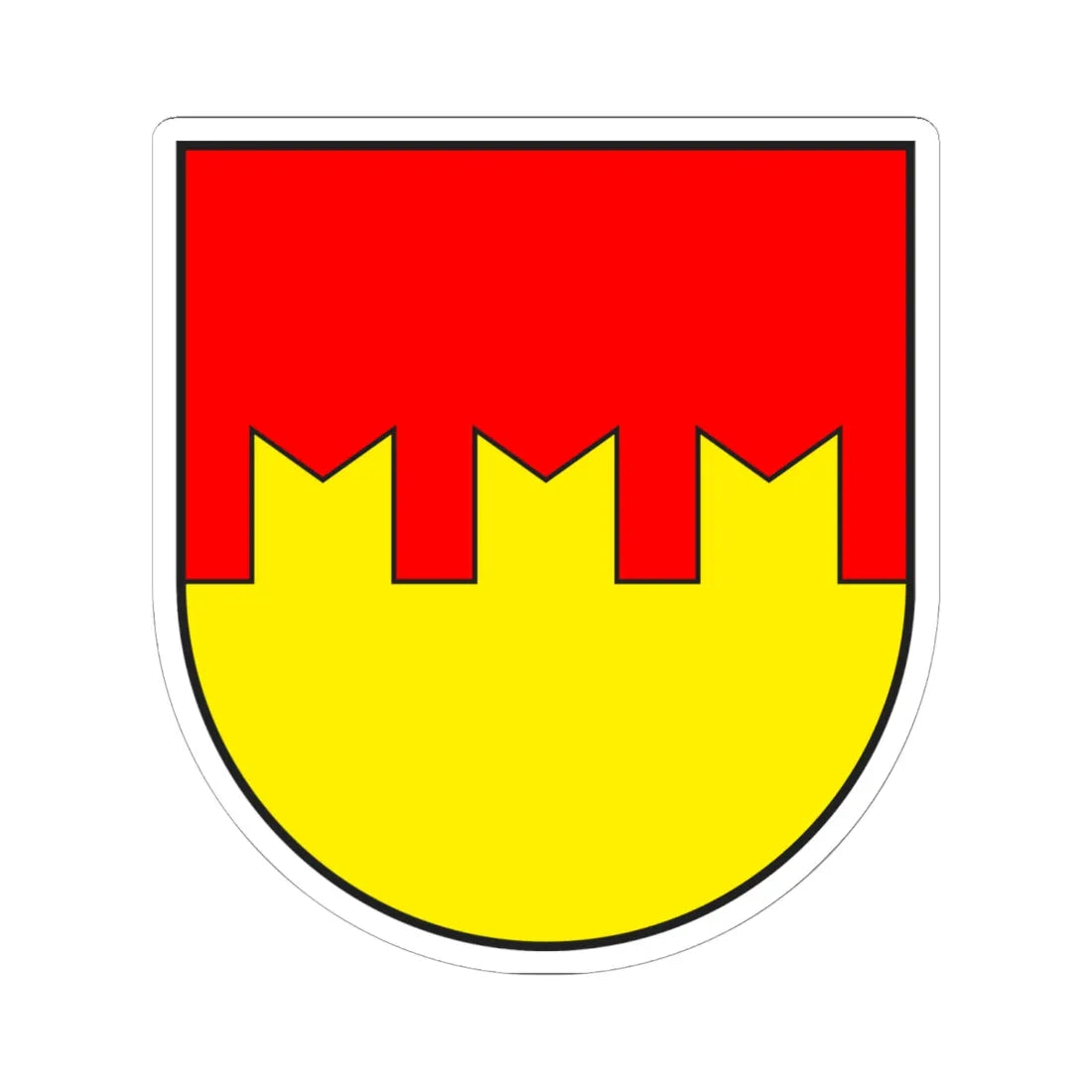 Mesocco wappen (Switzerland) (Coat of Arms) STICKER Vinyl Kiss-Cut Decal 6 Inch White - The Sticker Space