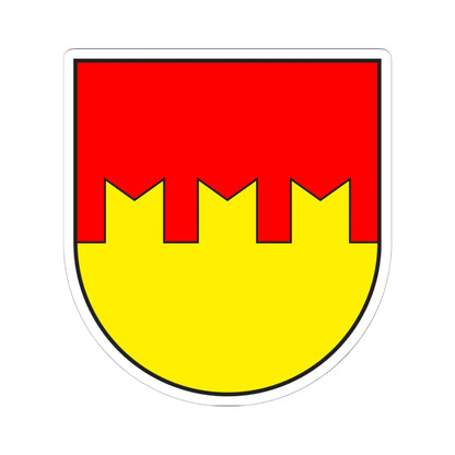 Mesocco wappen (Switzerland) (Coat of Arms) STICKER Vinyl Kiss-Cut Decal 6 Inch White - The Sticker Space