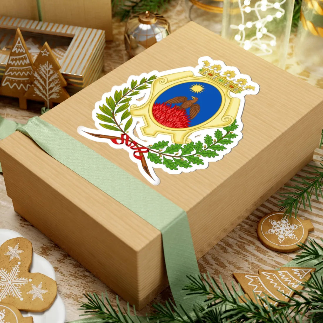 Mesola-Stemma (Italy) (Coat of Arms) STICKER Vinyl Kiss-Cut Decal - The Sticker Space