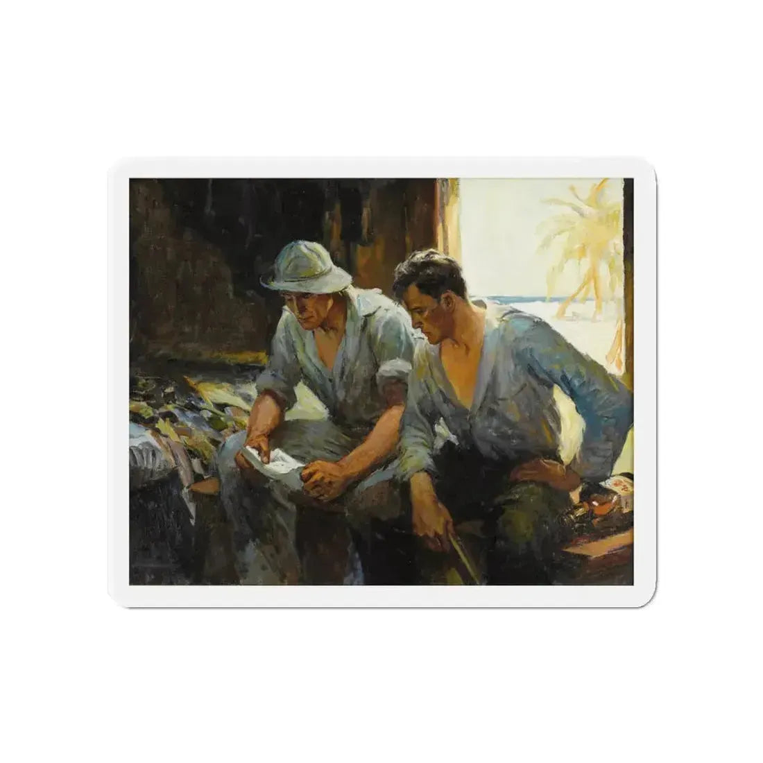 Message from Home (Magazine Illustration) Refrigerator Magnet 4 Inch Die-Cut - The Sticker Space