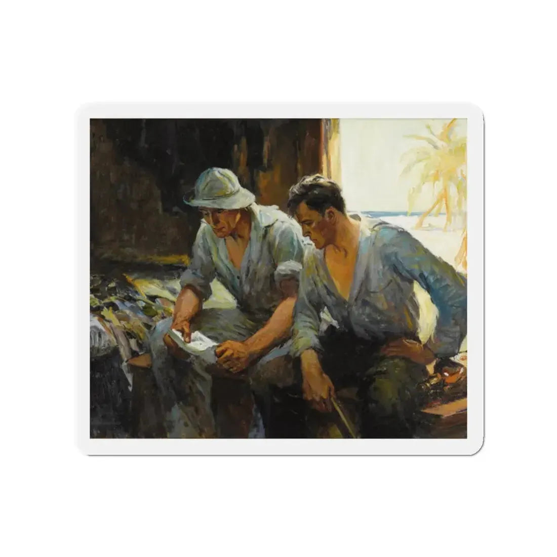 Message from Home (Magazine Illustration) Refrigerator Magnet - The Sticker Space