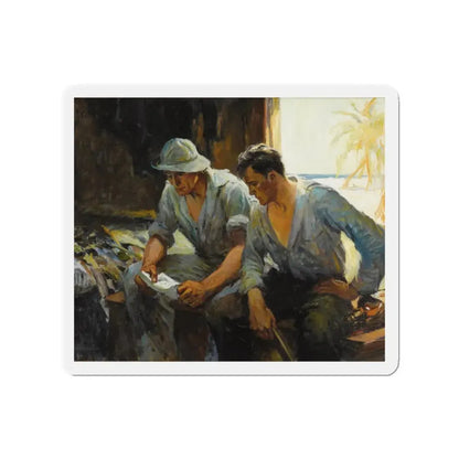 Message from Home (Magazine Illustration) Refrigerator Magnet - The Sticker Space